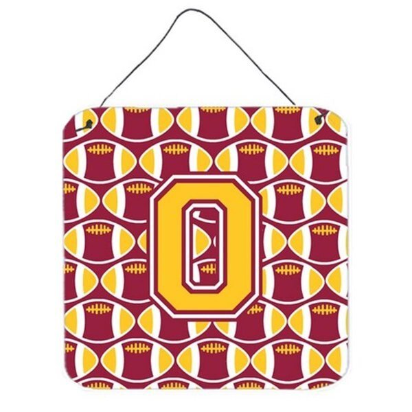 Letter O Football Maroon and Gold Wall or Door Hanging Prints, Carolines Treasures, Mfr#: CJ1081-ODS66